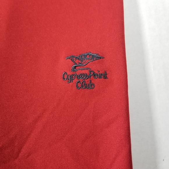 Straight Down Performance Cypress Point Golf Club Polo Size XL Men Red - Picture 2 of 11